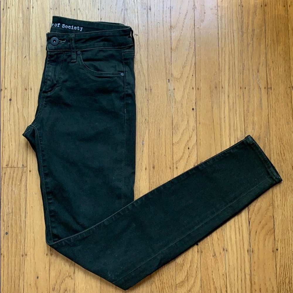 Articles Of Society Dark Green Skinny Jeans